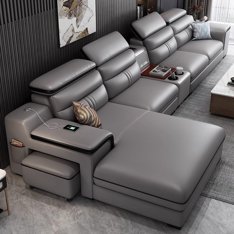 Home Cinema Room Design - Luxo italiano pequeno apartamento sofás multifunções