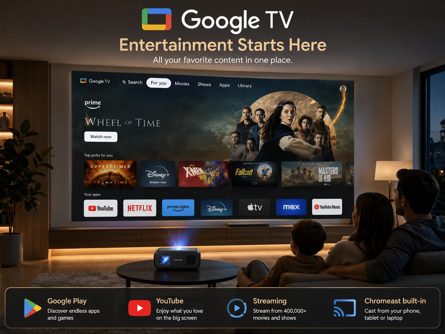 Projetor 4K S7 4000ANSI para U - Home Cinema Experience avaliação e preço