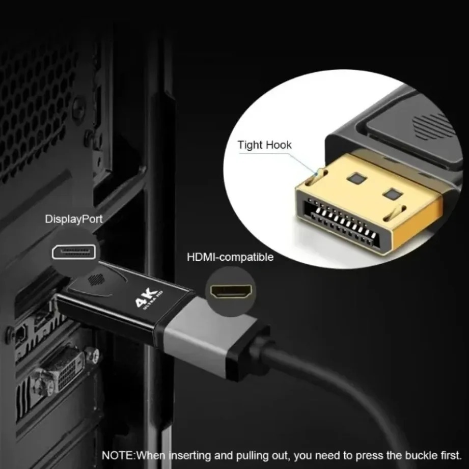 Adaptador Conversor DP Display - Home Cinema Projector 4K avaliação e preço