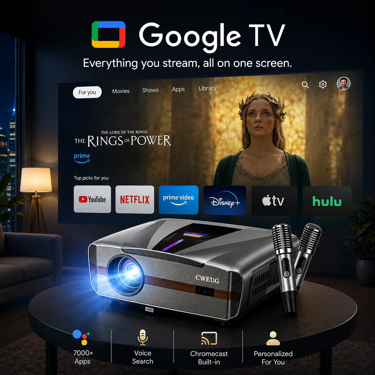 Novo Projetor 4K E9 UHD Inteli - Home Cinema Experience avaliação e preço