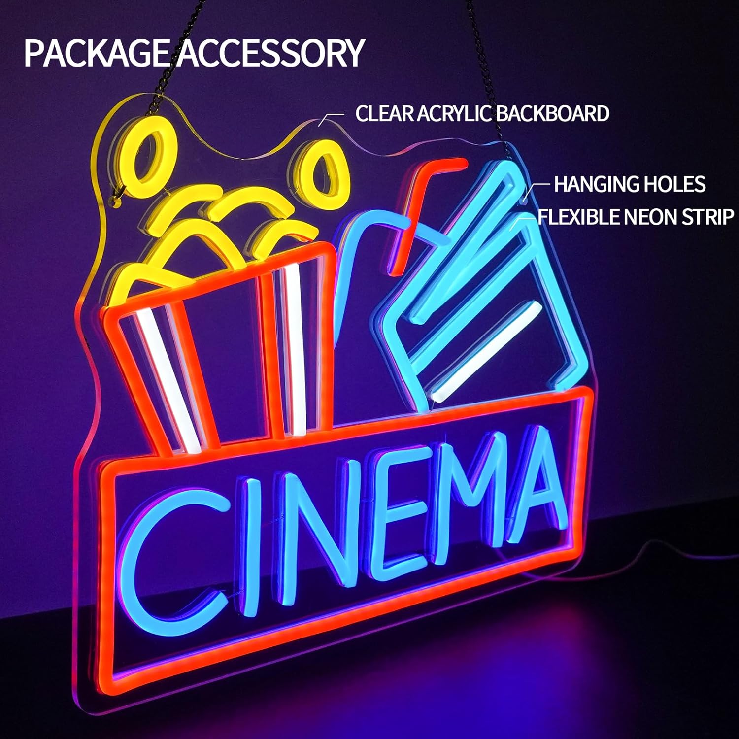 Cinema sinal de néon alimentad - Home Cinema Ultimea avaliação e preço