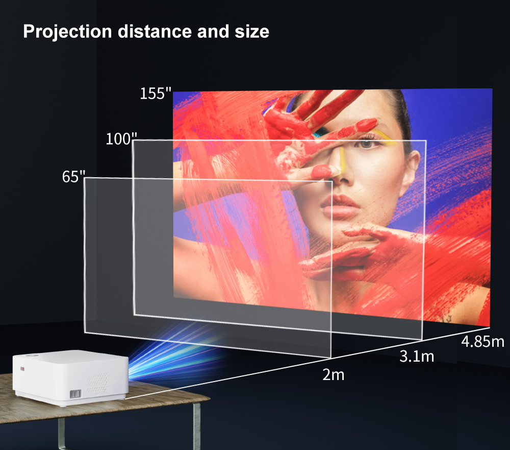 WZATCO-Projetor LED Full HD pa - Home Cinema Led Projector avaliação e preço